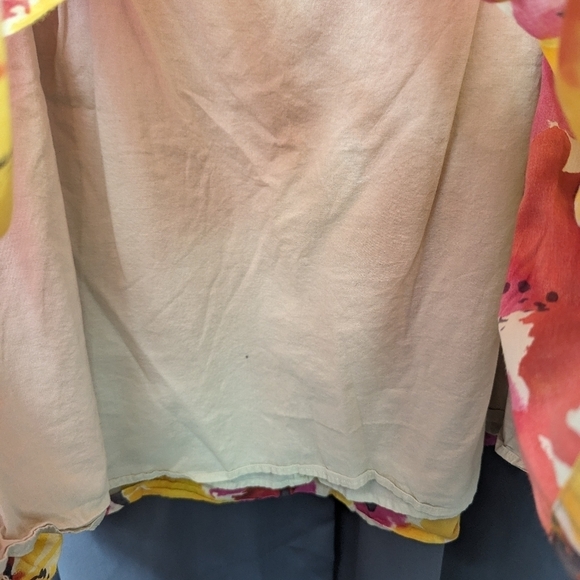 The Limited Floral A Line Silk Blend Skirt Sz 6 - Picture 6 of 10